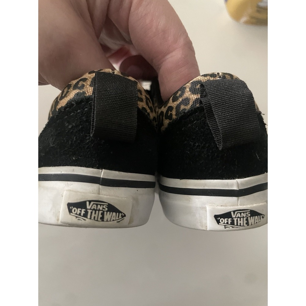 Vans Old Skool Girls Leopard Print Sneakers Shoes Toddler Size 6 Hook And Loop - Picture 3 of 6